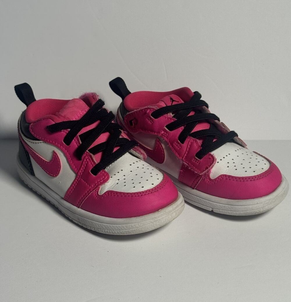 Nike Air Jordan 1 Low Alt Toddler Girls Size 8C Pink White Easy On Shoes